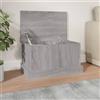 Augerlite Baule grigio Sonoma, 50 x 30 x 28 cm, con coperchio, cassapanca portaoggetti per camera da letto, soggiorno, corridoio, spazio per coperta, cuscini, vestiti