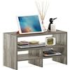 Furinno Hermite Libreria con scaffale organizzativo da scrivania, Rovere Francese