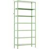 Brigros - Libreria Scaffale Metallico Fly 7 Ripiani 75x28x180 cm In Acciaio Laminato A Freddo, Verniciatura Epossidica Salvia, Scaffale Multiuso Per Casa, Ufficio, Garage E Ripostiglio