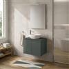 Inbagno Mobile bagno sospeso 60 cm Verde con top per lavabo e due ante Linea Tierra