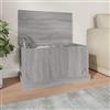 Augerlite Cassapanca grigio Sonoma in legno 70 x 40 x 38 cm con coperchio, versatile cassapanca e contenitore per corridoio, soggiorno, camera da letto, spazio per coperte, cuscini e vestiti