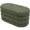 Rebecca Mobili Pouf Lungo Contenitore, Panca Fondo Letto, Arancione Scuro, Tessuto Poliestere MDF, Imbottito, con Seduta, Stile moderno - Misure HxLxP: 38 x 76 x 38 cm - Art. RE7056