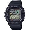 Casio Sports - Orologio Da Polso Da Uomo Al Quarzo Sportivo Bracciale E Cassa In Resina Di Colore Nero Quadrante Digitale Nero - WS-1700H-1A