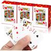 HaiFafafaing 3 mazzi Mini carte da gioco 4,2 cm Mini mazzo di carte portatile in miniatura carta da poker piccola carta da gioco per adulti bomboniera piccolo mazzo di novità regalo per Natale Capodanno viaggio
