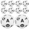 AMUSLESUR Dadi Lettere Alfabeto 20 Facce 40 Pezzi Acrilico Bianco per Ragazzo Ragazza | Gioco Spelling Fai da , Lettere ad Alto Contrasto, Apprendimento Precoce, per Classe e Feste