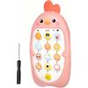 Aolso Telefono Giocattolo per Bambini, Cellulare Giocattolo per Bambini Giocattoli Educativi, Telefono Cellulare per Neonato 6 Mesi + Ragazzi Ragazze, Pulcino Blu
