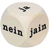 GICO Sì No Jain - Cubo in legno naturale, 30 mm, 1 pezzo, 4134