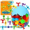 Rosedreamer Giocattolo a Ventosa in Silicone Set di 40 Giocattoli Bagno Educativi Regalo con Contenitore per Uova di Dinosauro Giocattoli Sensoriali per Bambini per Bambini Dai 3 Anni