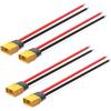 ELFCULB 4 connettori XT60 con cavo da 12 AWG, XT60 maschio per cavo batteria RC Lipo (15 cm)