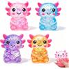 Ourdort Squeeze Giocattoli 4 Pezzi,Axolotl Squeezes Toy,AxolotlSquishy,Fidget Toys | Axolotl Toy Stress Relief,Squishy Antistress,Pinch Toy,Palline Anti Stress,Pallina Giocattolo per Spremere