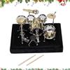Fyearfly Modello di Tamburo in Miniatura, Decorazione di Tamburo in Miniatura, Strumenti Musicali per la Decorazione Della Scrivania di Casa, Regalo per Natale, Ringraziamento, Vacanze, Laurea