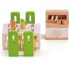 Hape Sala da Pranzo per la casa delle bambole | Mobili in legno in miniatura con piatti e posate | Per gioco di ruolo dai 3 anni