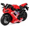 Generic Moto Giocattolo con Luci e Suoni Reali del Motore Modellino Moto da Strada Movimento a Retrocarica Scala 1:12 per Bambini Sportiva Gioco con Movimento, Colori Assortiti Colore Casuale (.)