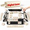 Aixxikum Rummy Gioco da Tavola, Gioco da Tavolo Rummy in Classico, Rummy Game con 106 Pezzi e 4 Supporti, per 2-4 Giocatori, per Uso Domestico e Esterno