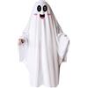JXBBAAC Halloween Fantasma Costume, Halloween Mantello, Fantasmi Bianco Mantello, Costume Bianco Fantasma Mantello Cosplay Accessorio Cappuccio Costume per Halloween, Carnevale -100CM
