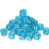 QUARKZMAN 36Pcs Dadi Acrilici A 6 Facce, 16mm/0.63 Dadi D6 Colorati Traslucidi Con Angoli Arrotondati Per Giochi Da Tavolo Feste A Tema, Azzurro