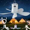 RURIZHONGTIAN Ventilatore da soffitto con illuminazione da campeggio