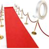 FARYODI Tappeto rosso con 2 nastri, per matrimoni, feste (1 x 5 m)