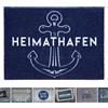 Astra Zerbino di alta qualità con spazzola per la porta d'ingresso - Home harbour anchor 50x70 cm - Tappeto antisdrucciolo resistente alle intemperie - zerbino esterno interno - tappetino lavabile per porte
