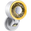 MuchLuckystar Ventilatore da parete USB, termoelettrico, 5 velocità, portatile, oscillante, per casa, ufficio, camera da letto, salvaspazio, sollievo estivo (bianco)