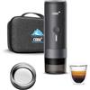 CERA+ Macchina per caffè espresso portatile professionale e compatta, alta pressione, ultra fine, filtro riutilizzabile, 8E+1 millilitri, nera