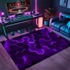 PEIHUODAN Tappeto Camera Da Letto Ragazzo Bambini, Gaming Pavimento Antiscivolo, Zone Game 3D, Stampa geometrica in stile neon, Decorative Accessori Stanza, Adatto Per Scrivania E Sedia (Colore 8,100x200cm)