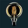 AMARCORDS - Lampadina Led dimmerabile, filamento VERTICALE, luce calda 2000K, vetro ambrato tipo globo, E27, 4W