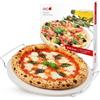 EVA® Pietra Refrattaria per Pizza da Forno Ø 32,5 cm con Supporto Cromato