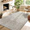the carpet Nuvra - Tappeto morbido e soffice, facile da pulire, dal design moderno, certificato Oeko-Tex Standard 100, ideale per soggiorno o camera da letto, bordura, Beige, 160 x 230 cm
