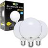 CLAR - Lampadina Led E27 Sfera Grande, Globo, E27 LED 4000K 25W (Pack 3)