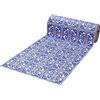 SaRani Tappeto Guida Passatoia Corsia Runner da Cucina Gomma Antiscivolo Maiolica Flessibile Tagliabile Morbido Vietrese Mattonella BLu (300x50 cm, Mattonella)