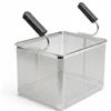Euroshoppingonline Cestello cesto cuocipasta modular gn 2/3 doppio manico maniglia laterale professionale in acciaio inox con impugnatura cuoco chef accessorio ricambio base scolapasta colapasta 29x29x21 cm