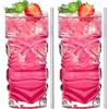 unbholkk 2 bicchieri Tiki, trasparenti da cocktail, con cinturino in acciaio inox, riutilizzabili, per cocktail hawaiani, mai tai, cocktail esotici, feste, campeggio