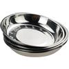 Teyyvn - Confezione da 4 piatti piani in acciaio INOX, rotondi da campeggio, 24 cm