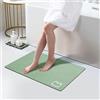 RUERYA Tappeto da bagno verde salvia, 40 x 60 cm, super assorbente, ad asciugatura rapida, in terra di diatomee, tappetino da bagno per bagno, con retro in gomma antiscivolo, tappetino da bagno sottile,