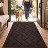 Biscpro Zerbini per Ingresso Interno,80x120cm Tappetino Antiscivolo Lavabile in Lavatrice,Zerbino d'Ingresso Polipropilene Assorbenti per Interno,Ingresso,Esterno,Corridoio,Balcone-Coffee