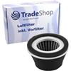 Trade-Shop Set 2 in 1: filtro dell'aria con filtro in schiuma compatibile con motore Robin EH12, EH12-2, EH17, EH17-2, EY20, EY20-3, W1-185, Wisconsin EY18 3W