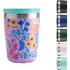 Chilly's Original Tazza da Caffè - Tazza Termica da Viaggio per Bevande Fredde e Calde - Con Coperchio - Tazza Isolata Sottovuoto a Doppia Parete - Acciaio Inox - 340ml - Leopard Blossom