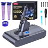FLYLINKTECH Batteria 8000mAh per Dyson V8, Sostituzione Batteria Li-ion Compatibile con V8 Animal, Absolute, Fluffy, Parquet, SV10 - Con 3 Filtri, Spazzola e Cacciavite Inclusi