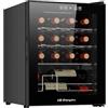 Orbegozo VCO 1600 - Cantina per vino con compressore, volume 42 litri, capacità per 16 bottiglie, raffreddamento a compressore, temperatura 5-18°, classe G, R600a