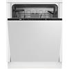 Beko BDIT16430 - Lavastoviglie da incasso XL, 60 cm, completamente integrato, per 14 controsoffitti, 3 lavelli, 5 temperature, 6 programmi, mezza carica, apertura automatica della porta, MultiTab,