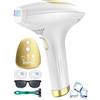 MetaRelax Epilatore Luce Pulsata, IPL 3 IN 1 21J Indolore Epilatore Laser, Bianco | Funzione Ghiaccio, HR/SC/RA, 9 Livelli di Energia, 2 Modalità, 999,999 Flashes, per Donne e Uomini, Viso, Ascelle, Bikini