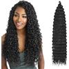 JSTHHTT Onda Profonda Crochet Hair Extensions - Bricciatura Mare per Donne Nere, Stile Boho Curly - 22 Pollici