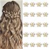 UCLEVER 20 mini fermagli per capelli con strass, piccoli fermagli per capelli a farfalla, antiscivolo, per donne e ragazze (oro)