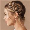 Bartosi Fermaglio per capelli vintage con strass luna, fiocco di neve, con stella, in cristallo, decorazione a forcina retrò, accessorio per capelli per donne e ragazze (confezione da 3)