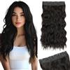 Silk-co Extension Capelli Clip, Fascia Unica Volumizzante Posticci Donna 60cm 180g - Nero Naturale
