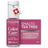 PODERM Smalto Cura per Unghie con Tea Tree - Rosa Lampone | Swiss Lab - 8ML | Arricchito con Tea Tree, Silicio & Biotina | Purifica, Schiarisce & Nutre le Unghie Gialle | Creato da una Podologa