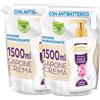 Generico Spuma di Sciampagna Sapone Liquido Mani di Petali di Orchidea, Ricarica 1500ml, 2 Pezzi