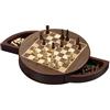 Chess - Gioco Di Scacchi - Scacchiera Rotonda - Magnetica - Larghezza Circa 31 Cm