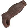 BDSMJOY Guaina in silicone liquido spessa aperta areata LMT883 Uomo (Color caffè)